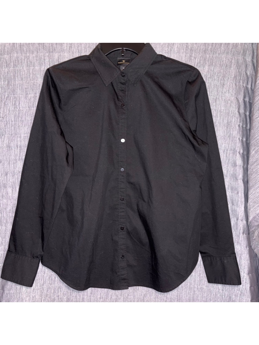 Worthington Black Button-Up Long Sleeve Shirt Women's Medium Business Classic